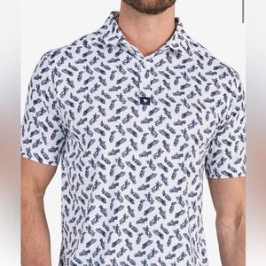 Bad Birdie Men’s 2XL Caddie By Day Core Stretch Performance Polyester Golf Polo